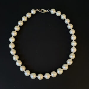 large pearl and seed bead necklace